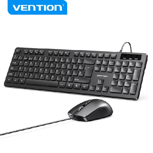 Vention  Tastiera e mouse ergonomici Vention KTC - 104 tasti - Sensore 1200 DPI - Plug and Play