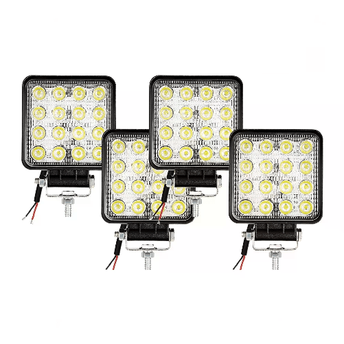 Cecaro group Set 4 Fari auto a LED 48W - Luci Ausiliarie per Fuoristrada e Trattori 12V