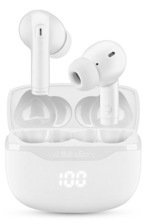 Cellularline key auricolari tws bluetooth custodia di ricarica e display led