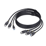 Startech.com cavo kvm con doppia porta displayport e usb 5 gbps da 1,8m, 4k 60 hz, dp 1