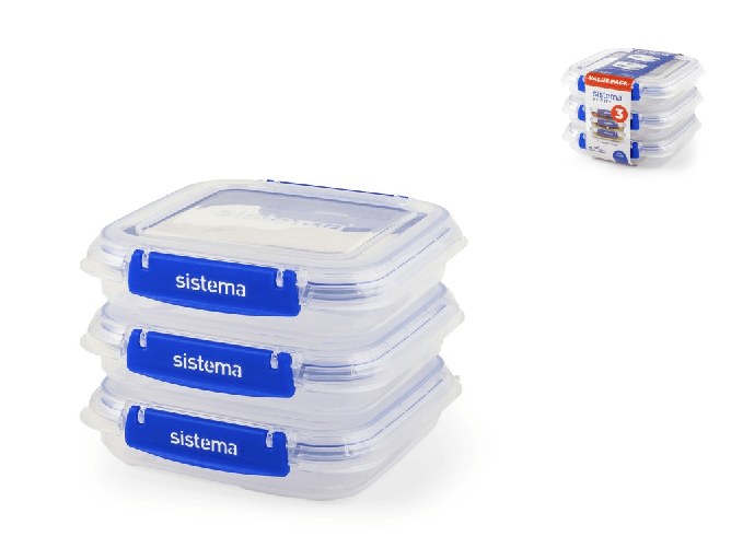 Sistema 3 contenitori Klip It Plus l5.0,52 anti goccia