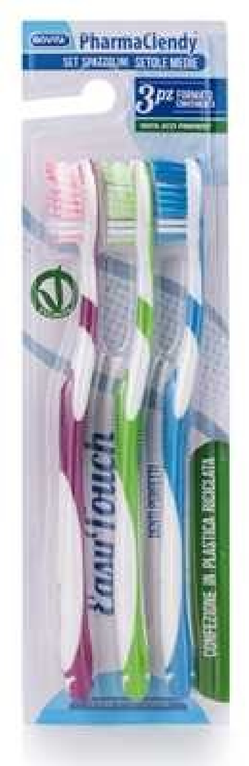 Clendy 24x Bundle Clendy Spazzolino Denti Easy Touch Medi X3