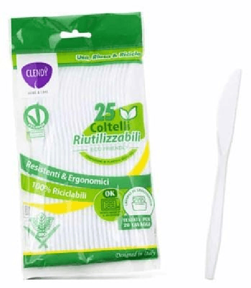 Clendy 24x Bundle Clendy 25 Posate Coltelli Riutilizzabili