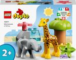 LEGO-DUPLO-10971-Animali-dell’Africa-Giochi-Educativi-per-Bambini-dai-2-Anni-con-Elefante-Giocattolo-e-Tappetino-da-Gioco