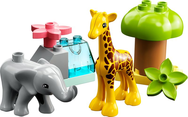 LEGO-DUPLO-10971-Animali-dell’Africa-Giochi-Educativi-per-Bambini-dai-2-Anni-con-Elefante-Giocattolo-e-Tappetino-da-Gioco