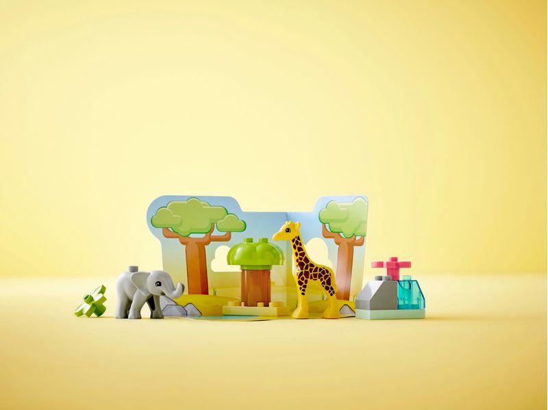 LEGO-DUPLO-10971-Animali-dell’Africa-Giochi-Educativi-per-Bambini-dai-2-Anni-con-Elefante-Giocattolo-e-Tappetino-da-Gioco