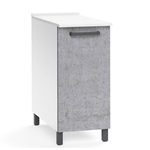 Pidema:Mobile per cucina componibile con anta 30 cm cemento. Mobili base per cucine componibili, dimensioni 85x30x50 cm.