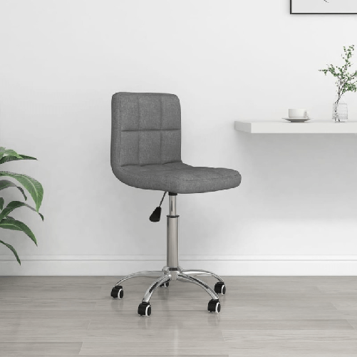 VidaXL Sedia da Ufficio Girevole Grigio Chiaro in Tessuto
