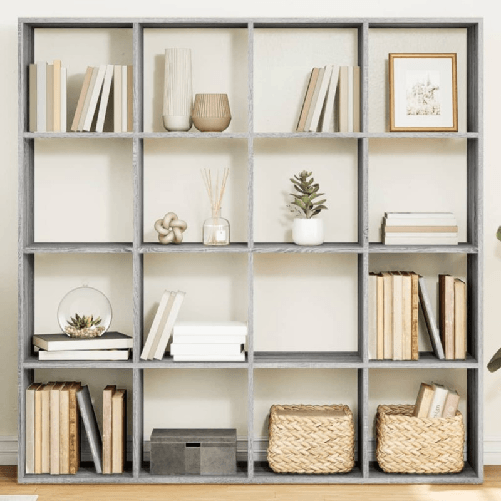 VidaXL Libreria Grigio Sonoma 137,5x29x137,5 cm in Legno Multistrato