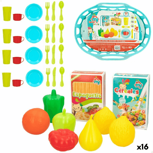 Colorbaby  Set di Alimenti giocattolo Colorbaby Utensili e accessori per la cucina 34 Pezzi 33 Pezzi (16