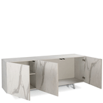 Credenza buffet moderna bianca con tre ante marmo