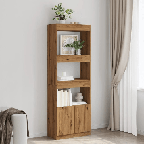 VidaXL Credenza Rovere Artigianale 63x33x180 cm in Legno Multistrato