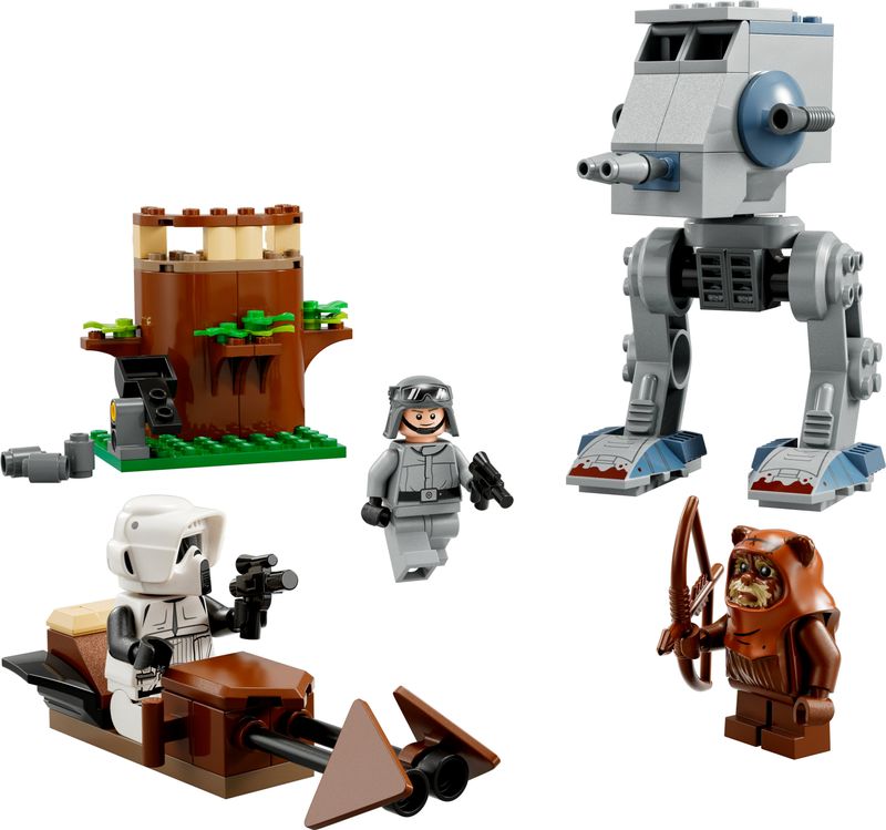 LEGO-Star-Wars-75332-AT-ST-Modellino-da-Costruire-per-Bambini-in-Eta--Prescolare-dai-4-Anni-con-3-Minifigure-e-Starter-Brick