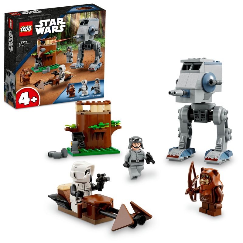 LEGO-Star-Wars-75332-AT-ST-Modellino-da-Costruire-per-Bambini-in-Eta--Prescolare-dai-4-Anni-con-3-Minifigure-e-Starter-Brick