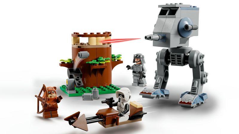 LEGO-Star-Wars-75332-AT-ST-Modellino-da-Costruire-per-Bambini-in-Eta--Prescolare-dai-4-Anni-con-3-Minifigure-e-Starter-Brick