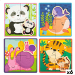 Lisciani Puzzle per Bambini Lisciani animali 16 Pezzi 16 x 1 x 16 cm (6 Unità)