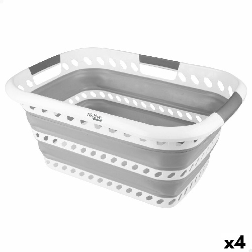 Aktive  Cesta Pieghevole per i Panni Aktive polipropilene TPR 61 x 7,5 x 43 cm 61 x 28 x 43 cm (4 Unità)