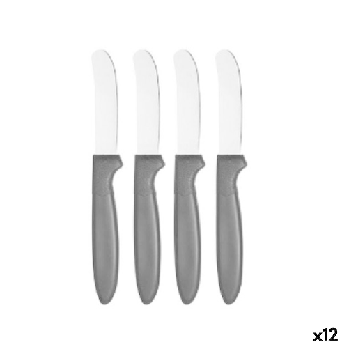 Kinvara  Set di Coltelli Kinvara CN-KT172244E Nero Argentato Acciaio inossidabile Plastica 17 cm (12 Unità)