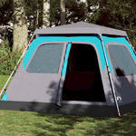 VidaXL Tenda Familiare a Cupola 6 Persone Blu a Rilascio Rapido