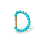 Les Fines Lames Les Fines Lames BRACCIALE PUNCH BRASS TURQUOISE - S