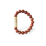 Les Fines Lames Les Fines Lames BRACCIALE PUNCH BRASS RED JASPER - S