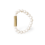 Les Fines Lames Les Fines Lames BRACCIALE PUNCH BRASS WHITE MAGNESITE - L