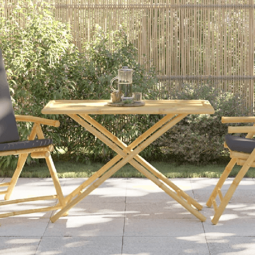 VidaXL Tavolo da Giardino Pieghevole 110x55x75 cm in Bambù