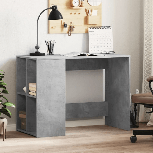 VidaXL Scrivania Grigio Cemento 102x50x75 cm in Legno Multistrato