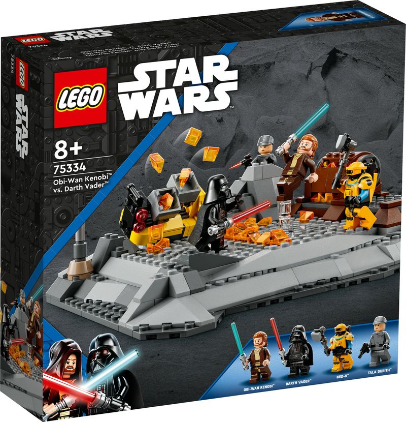 LEGO-Star-Wars-75334-Obi-Wan-Kenobi-vs.-Darth-Vader-Modellino-da-Costruire-Minifigure-di-Tala-Durith-con-Pistola-Giocattolo