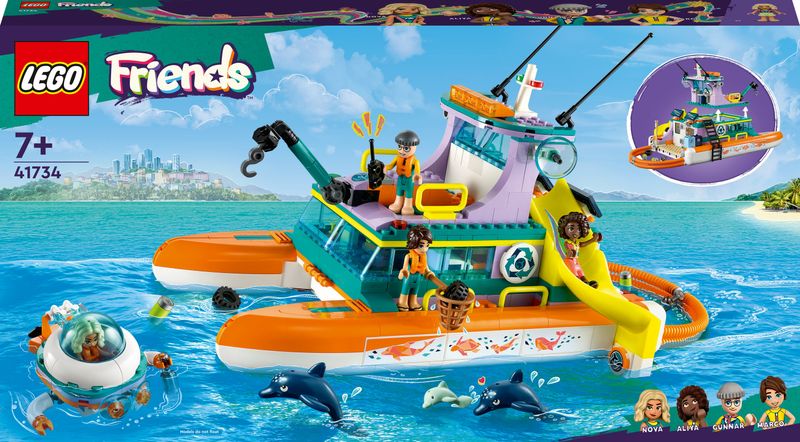 LEGO-Friends-41734-Catamarano-di-Salvataggio-Barca-Giocattolo-con-Animali-e-Sottomarino-Set-Educativo-Regalo-per-Bambini-7-