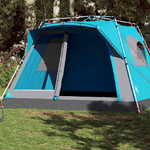 VidaXL Tenda Familiare Cabina 7 Persone Blu a Rilascio Rapido