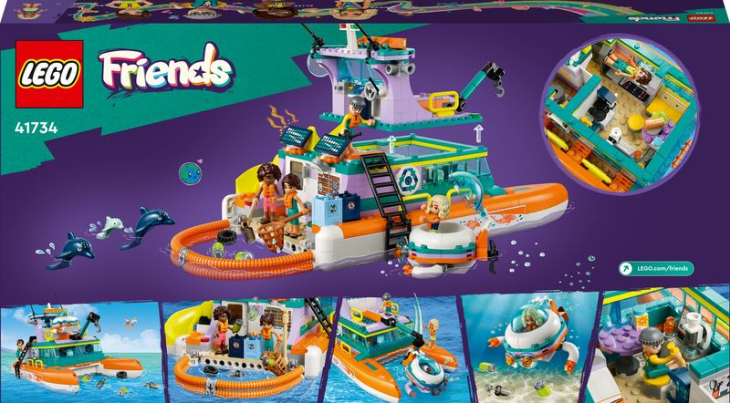 LEGO-Friends-41734-Catamarano-di-Salvataggio-Barca-Giocattolo-con-Animali-e-Sottomarino-Set-Educativo-Regalo-per-Bambini-7-