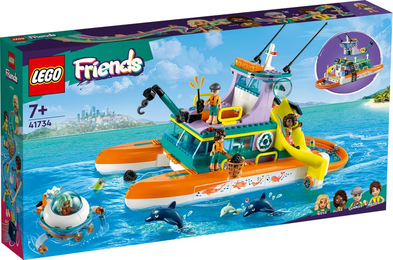 LEGO-Friends-41734-Catamarano-di-Salvataggio-Barca-Giocattolo-con-Animali-e-Sottomarino-Set-Educativo-Regalo-per-Bambini-7-