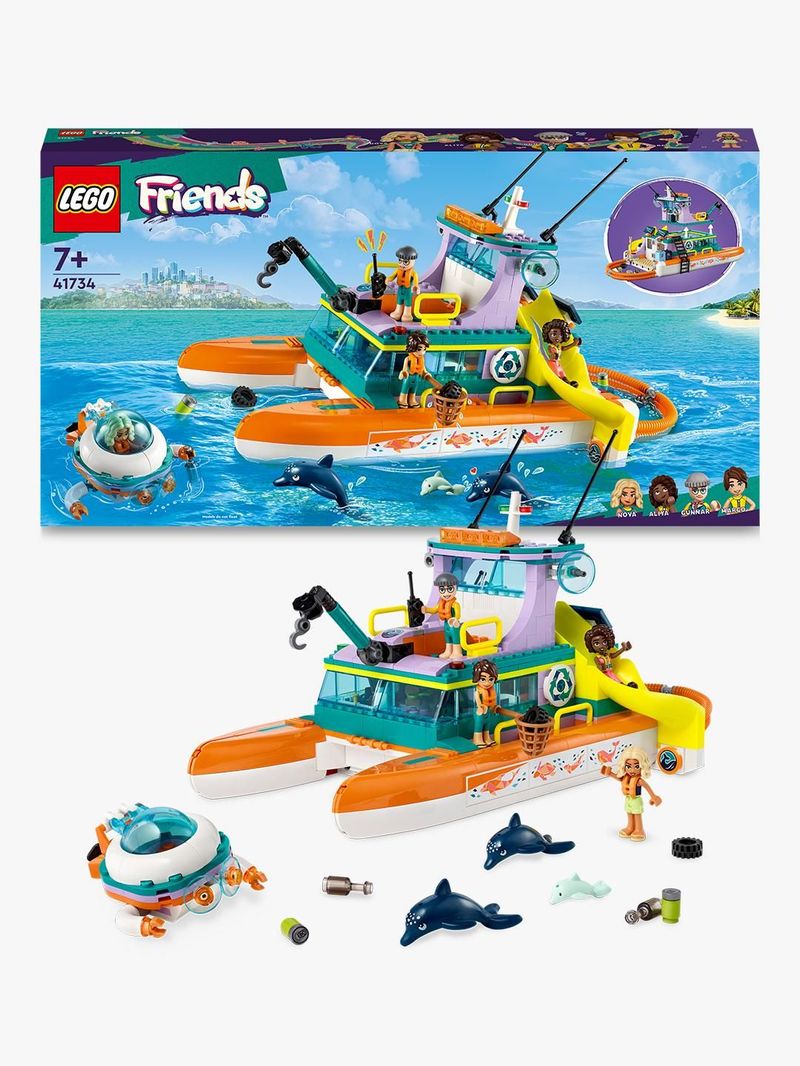 LEGO-Friends-41734-Catamarano-di-Salvataggio-Barca-Giocattolo-con-Animali-e-Sottomarino-Set-Educativo-Regalo-per-Bambini-7-