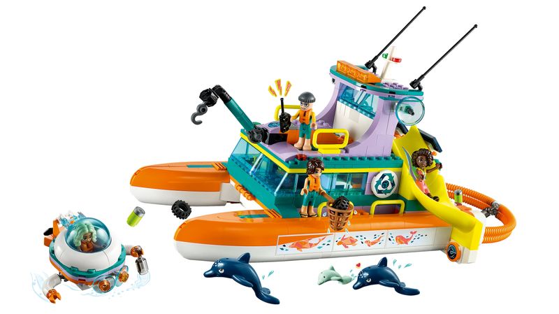 LEGO-Friends-41734-Catamarano-di-Salvataggio-Barca-Giocattolo-con-Animali-e-Sottomarino-Set-Educativo-Regalo-per-Bambini-7-