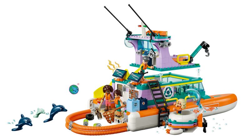 LEGO-Friends-41734-Catamarano-di-Salvataggio-Barca-Giocattolo-con-Animali-e-Sottomarino-Set-Educativo-Regalo-per-Bambini-7-