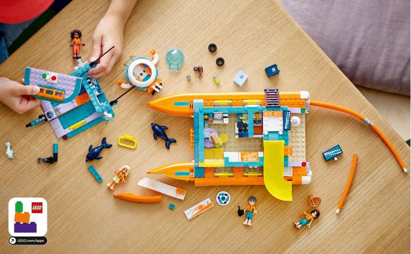 LEGO-Friends-41734-Catamarano-di-Salvataggio-Barca-Giocattolo-con-Animali-e-Sottomarino-Set-Educativo-Regalo-per-Bambini-7-