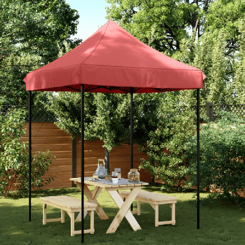 VidaXL Tenda da Festa Pieghevole Pop-Up Bordò 200x200x306 cm