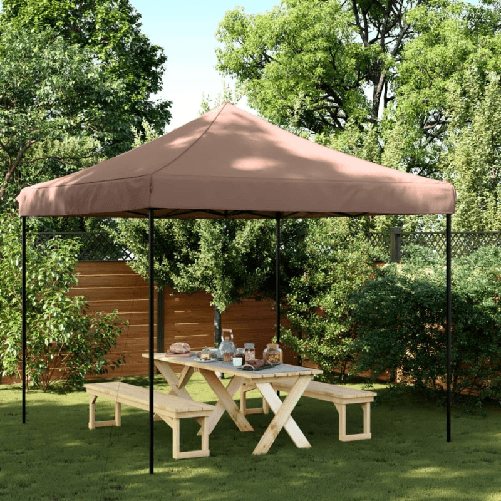 VidaXL Tenda da Festa Pieghevole Pop-Up Marrone 292x292x315 cm