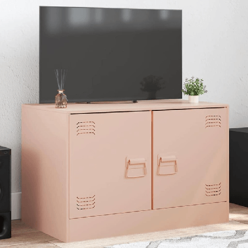 VidaXL Mobile TV Rosso 67x39x44 cm in Acciaio