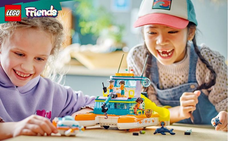 LEGO-Friends-41734-Catamarano-di-Salvataggio-Barca-Giocattolo-con-Animali-e-Sottomarino-Set-Educativo-Regalo-per-Bambini-7-