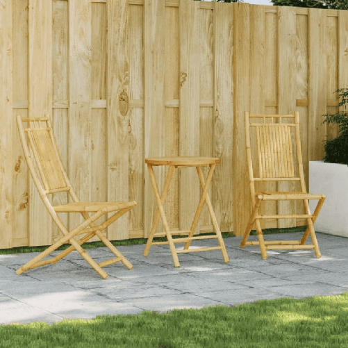 VidaXL Set da Bistrò 3 pz in Bambù