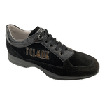 ALVIERO MARTINI 1&deg; CLASSE  SCARPE SNEAKERS BAMBINA ALVIERO MARTINI I CLASSE 6110 PELLE NERO ORIGINALE AI