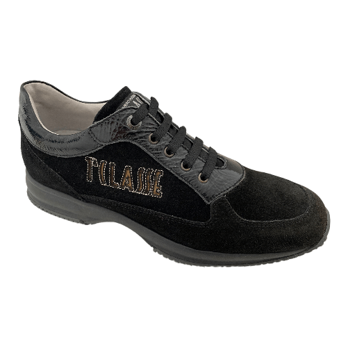 ALVIERO MARTINI 1&deg; CLASSE  SCARPE SNEAKERS BAMBINA ALVIERO MARTINI I CLASSE 6110 PELLE NERO ORIGINALE AI