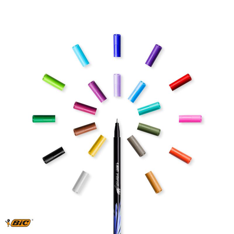 Bic-Intensity-Fine-Pack-de-20-Rotuladores---Punta-Fina-de-0.8mm---Trazo-de-0.4mm---Tinta-con-Base-de-Agua---Colores-Surt