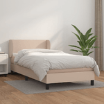 VidaXL Giroletto a Molle con Materasso Cappuccino 100x200cm Similpelle