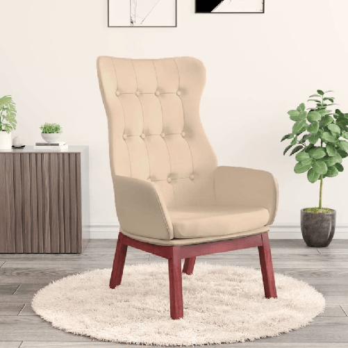 VidaXL Sedia Relax Crema in Tessuto