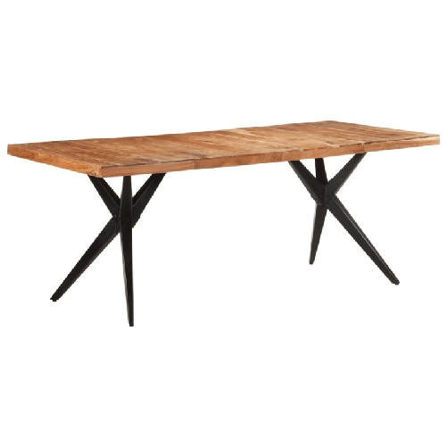 VidaXL Tavolo da Pranzo 200x90x76 cm Legno Massello di Acacia