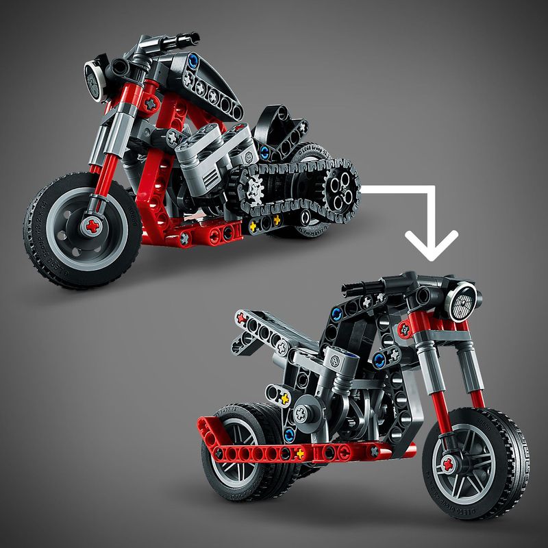 LEGO-Technic-42132-Motocicletta-2-in-1-Modellino-da-Costruire-Moto-Giocattolo-Idea-Regalo-Giochi-per-Bambini