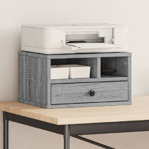 VidaXL Supporto Stampante Grigio Sonoma 40x32x22,5cm Legno Multistrato